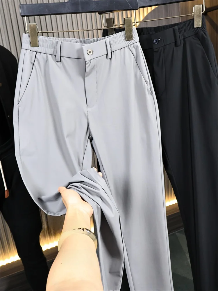 Sun Protection Cool Sensation Mosquito Repellent Pants Comfortable Breathable Elastic Waist Casual Summer Men's Fashion Urban...