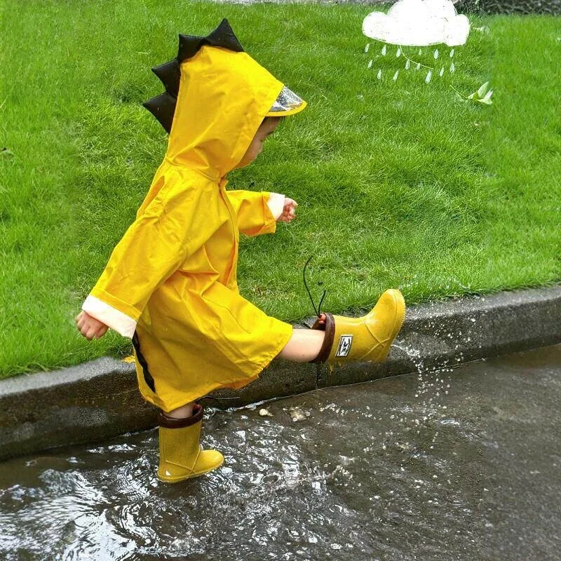 

Thickened Children's Raincoat Little Dinosaur Waterproof Raincoat for Boys And Girls Students Baby Boys And Girls Toddler