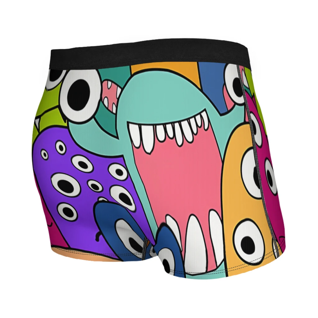 Colorful Monster Monster Mash Underpants Breathbale Panties Men's Underwear Print Shorts Boxer Briefs