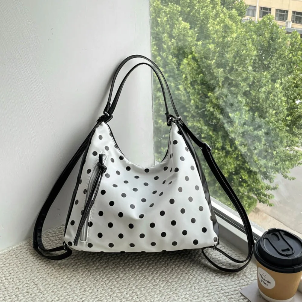 Fashion Polka Dot Pattern Women's Tote Bag Large Capacity PU Leather Shoulder Bag Handbag Daily Commute