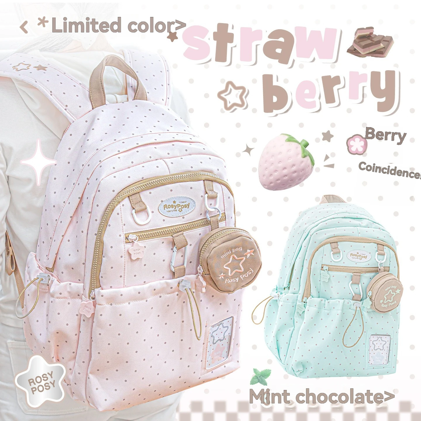 

1PC Drawstring Backpack Wave Point Student Backpack Daily Backpack