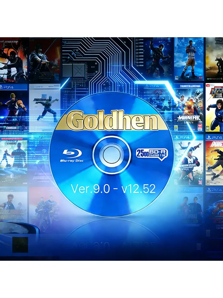 Ultimate GoldHEN für PS4 Jailbreak Disc V9.0–12.52 Bootfähige Eject-Payload 1-Klick-Boot-Tool 13.0-13.02 Jailbreak-Disc