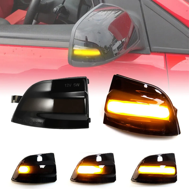

For Ford Focus MK2 2004-2008 C-MAX 2007-2010 Smoked Lens LED Side Mirror Lamp Amber Side Rearview Dynamic Turn Signal Lights