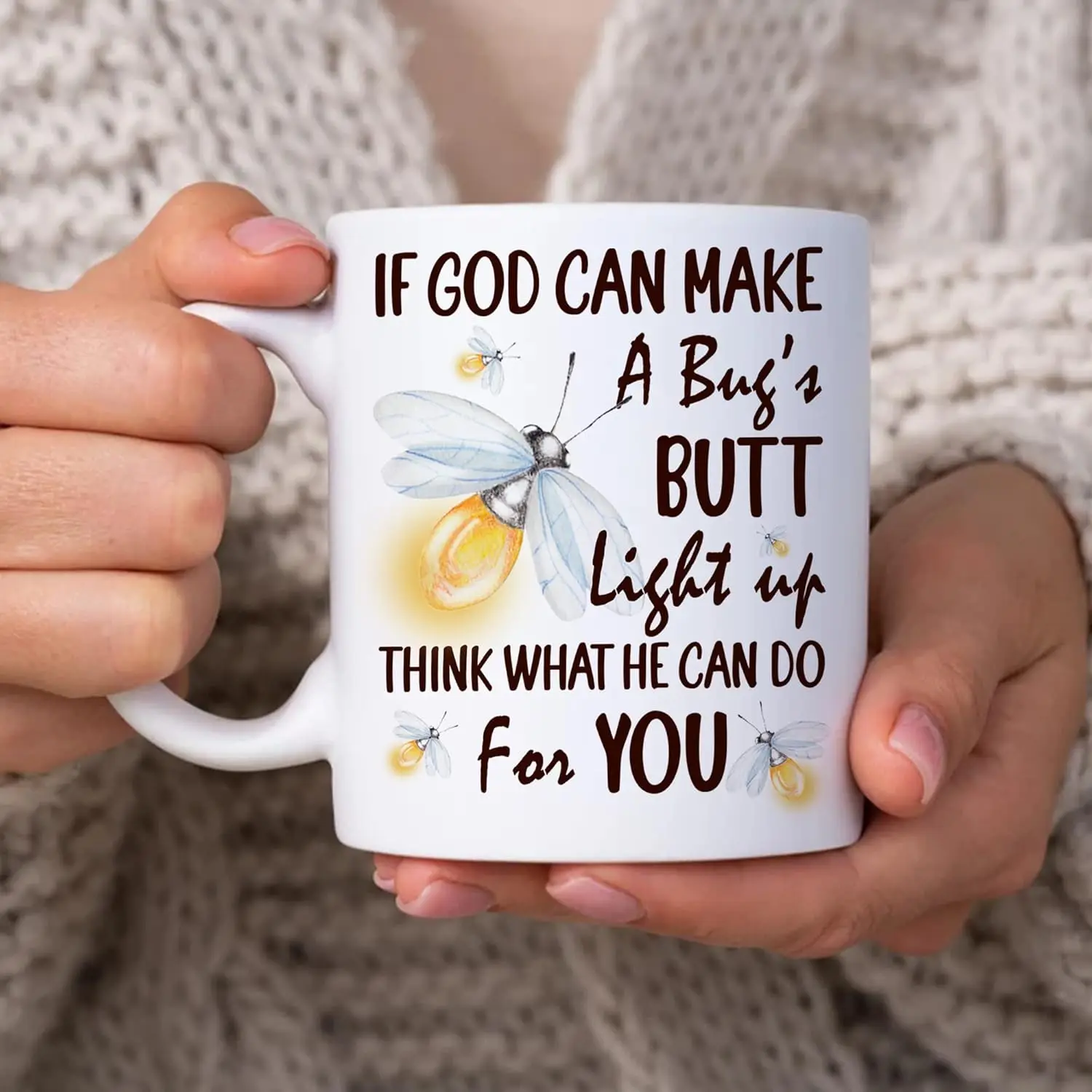 

Христианская белая керамическая кружка для кофе и чая на 11 унций, подарки для женщин, мужчин, девочек и мальчиков, друг семьи, любителей Бога на день рождения, матери