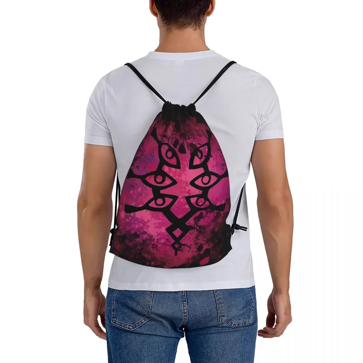 Grimleal Splatter zaini moda borse portatili con coulisse borsa sportiva con coulisse borsa sportiva per studenti di viaggio