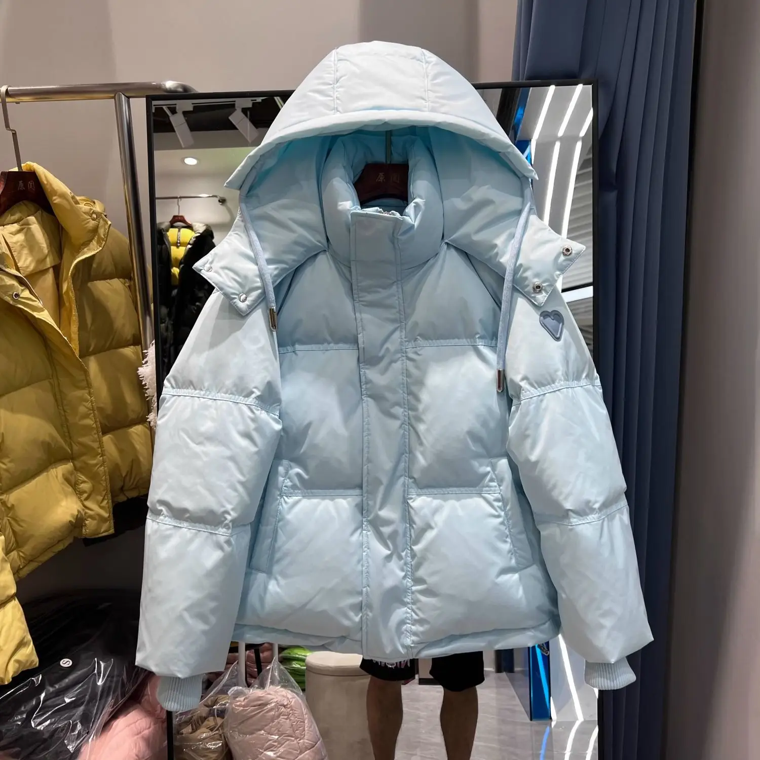 2024 New Down Cotton Coat Girls Loose Cotton Coat Y2K Retro Winter Korean Version Thickened Ins Short Cotton Coat Jacket