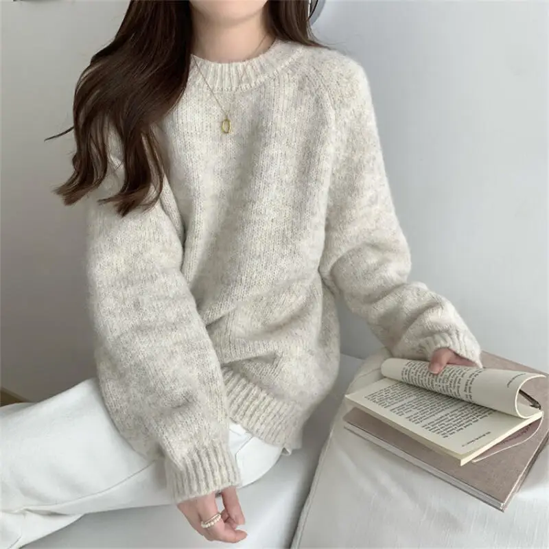 Women's Clothing Sweater Japanese Style Versatile Autumn and Winter New Model Knit Loose Hood Tops Long Sleeves Comfortable