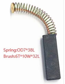 7*11 6*10 6*9 Carbon brush apply for Wall breaking machine,Soy milk machine brush Vacuum cleaner brush,spring carbon brush