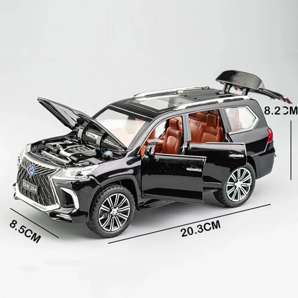 

1:24 Lexus LX570 Car Model Toys Alloy Diecast Off Road Vehicles Model With Sound And Light Collection for Childrens Toys Gifts