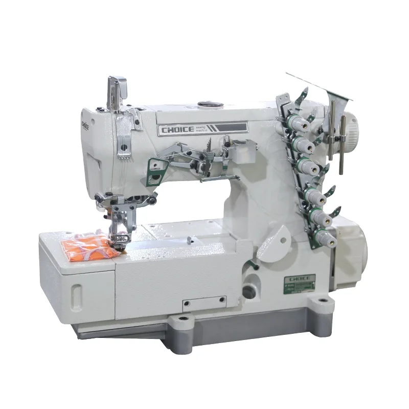 Four needle six thread industrial flatbed interlock sewing machine gc500-01db