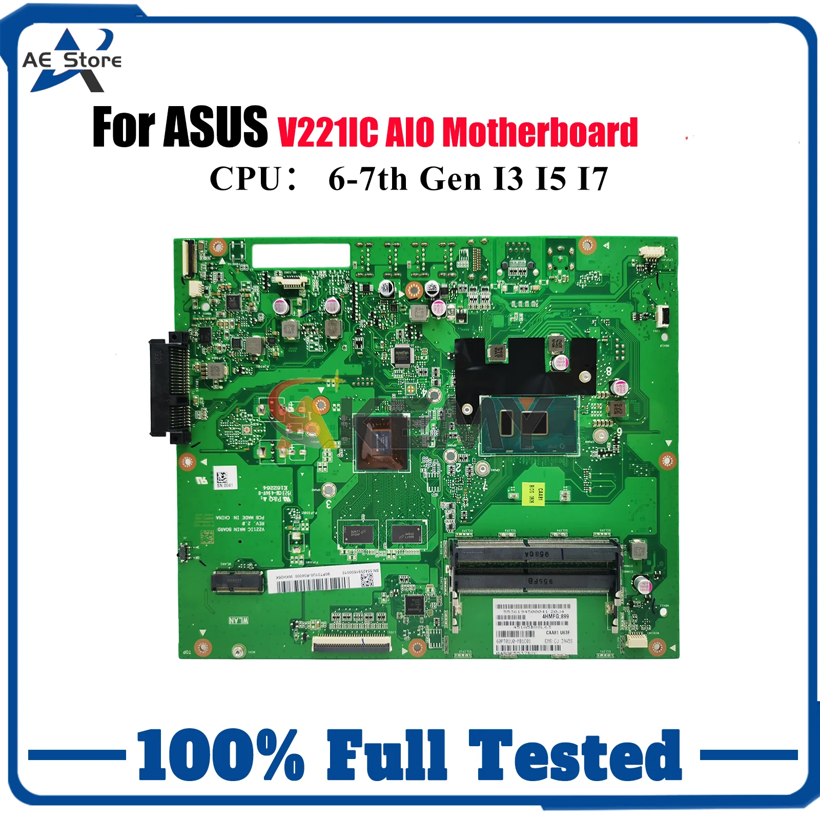 

V221IC Motherboard For ASUS Vivo AiO V221ID V221IC V221I Mainboard With I3 I5 I7 CPU 100% tests OK fast shipping High quality