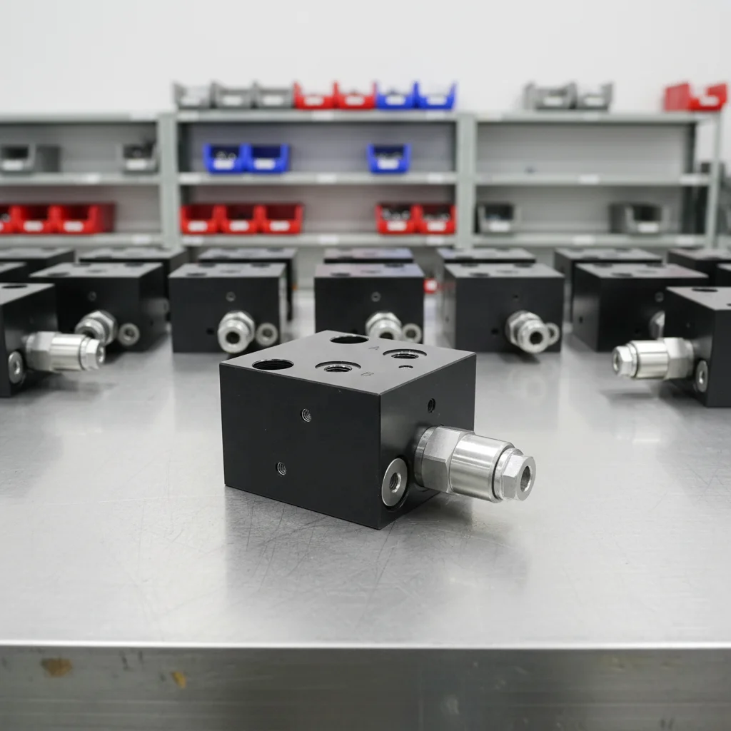 China Factory Customized Made Aluminum Hydraulic Cartridge Valve Blocks High Precision Manifold Distribution Block for Cylinder