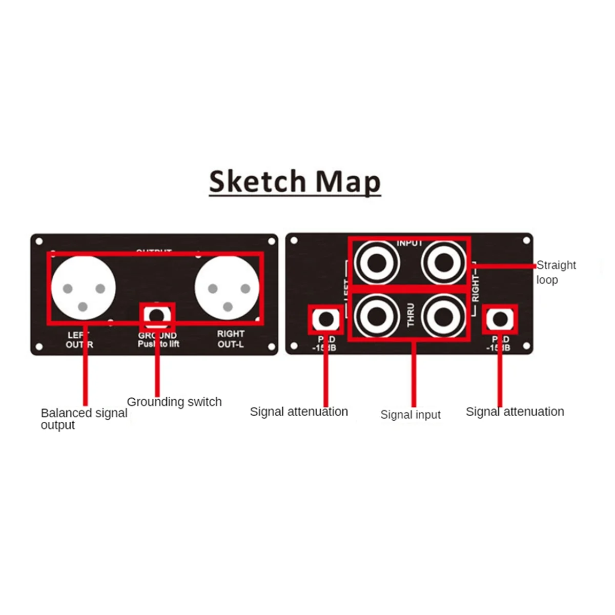 ProDI-2 Passive Stereo Direct Box Audio DI Box Direct Injection Box Low Noise Guitar Bass DI 2 Channel Audio Converter