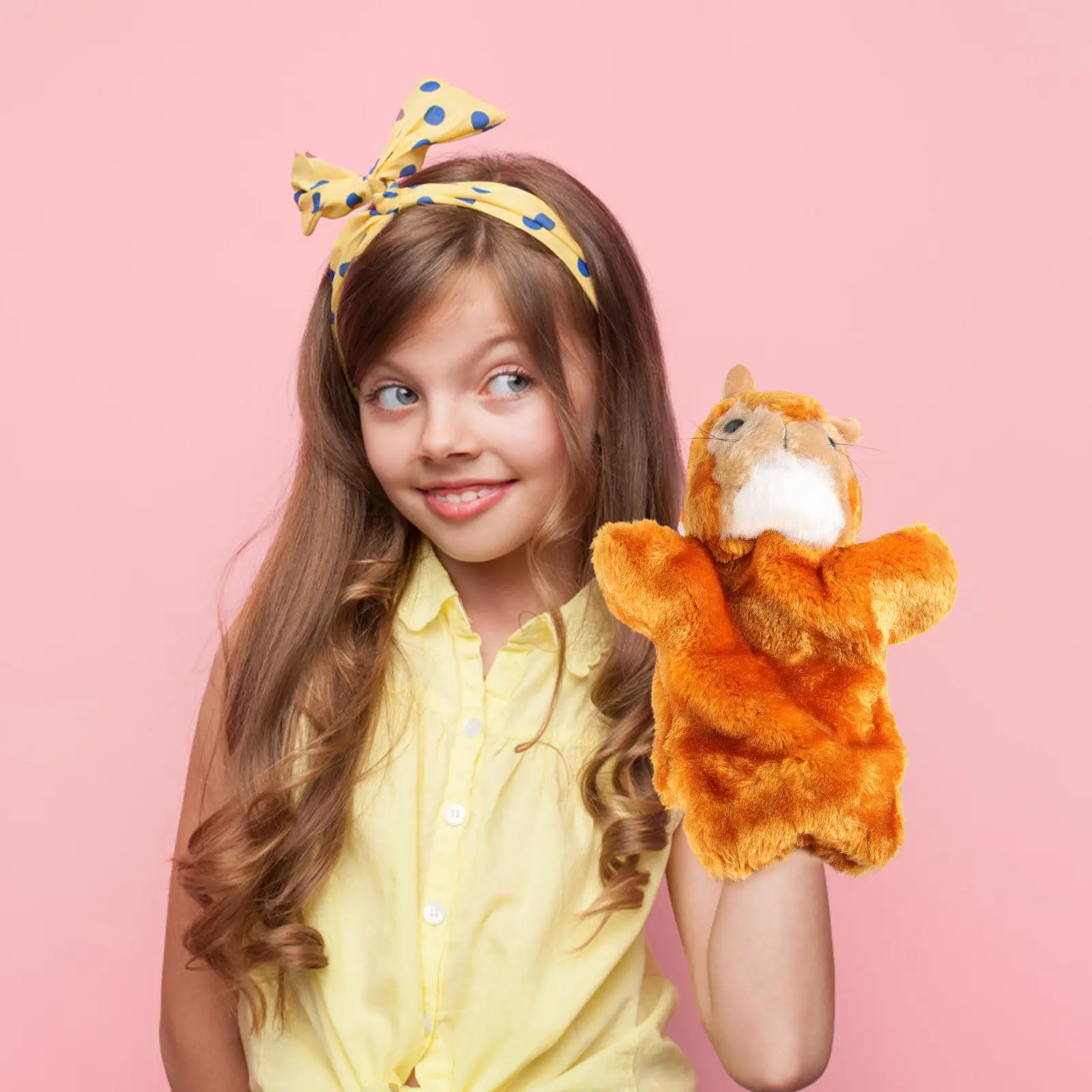 

Squirrel Hand Puppet Cute Cartoon Design Interactive Storytelling Puppet for Kids Early Education Imaginative Play