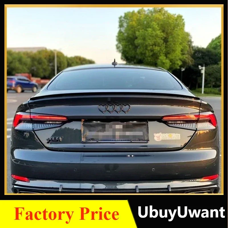 UBUYUWANT Car Rear Trunk Spoiler High Quality ABS Material Primer Color Car Tail Wing Decoration For Audi A5 2017-2021