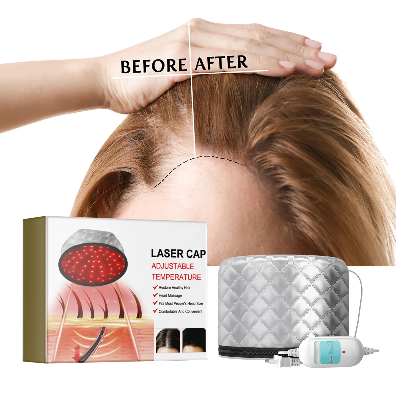 

Cap Near Infrared Therapy Device Anti Hair Loss Cap Treatments Hair Regrowth Helmet For Men And Women Hair Care Tool