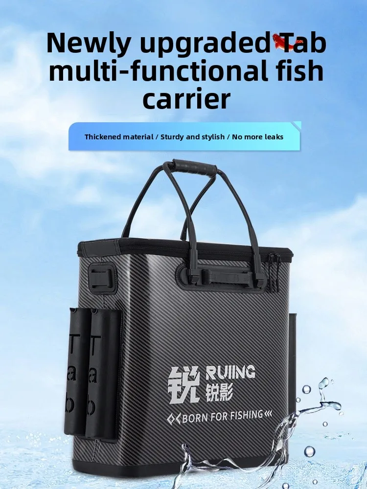 outdoor-handheld-thickened-fishing-bucket-with-lid-for-wild-fishing-live-fish-bucket-tab-brand-eva-material-square-shape