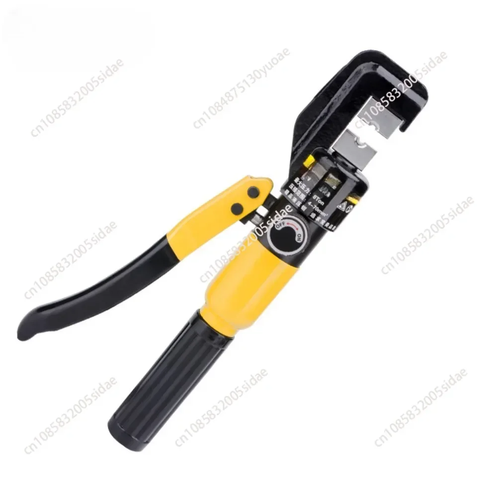 8T 4-70MM Hydraulic Crimper Tool Kit Tube Terminals Lugs Battery Wire Crimping Force YQK-70 Hydraulic Pliers Gloves for Gift