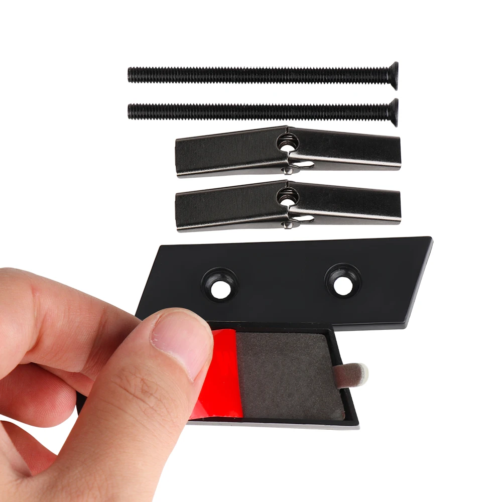 3D ABS 크롬 블랙 로고 그릴 엠블럼 자동차 전면 그릴 배지 장식 자동차 액세서리 아우... - 4