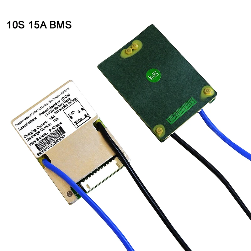 36V 10S 15A 48V 13S 15A/20A Lithium Battery BMS Protection Board Charge And Discharge At The Same Port