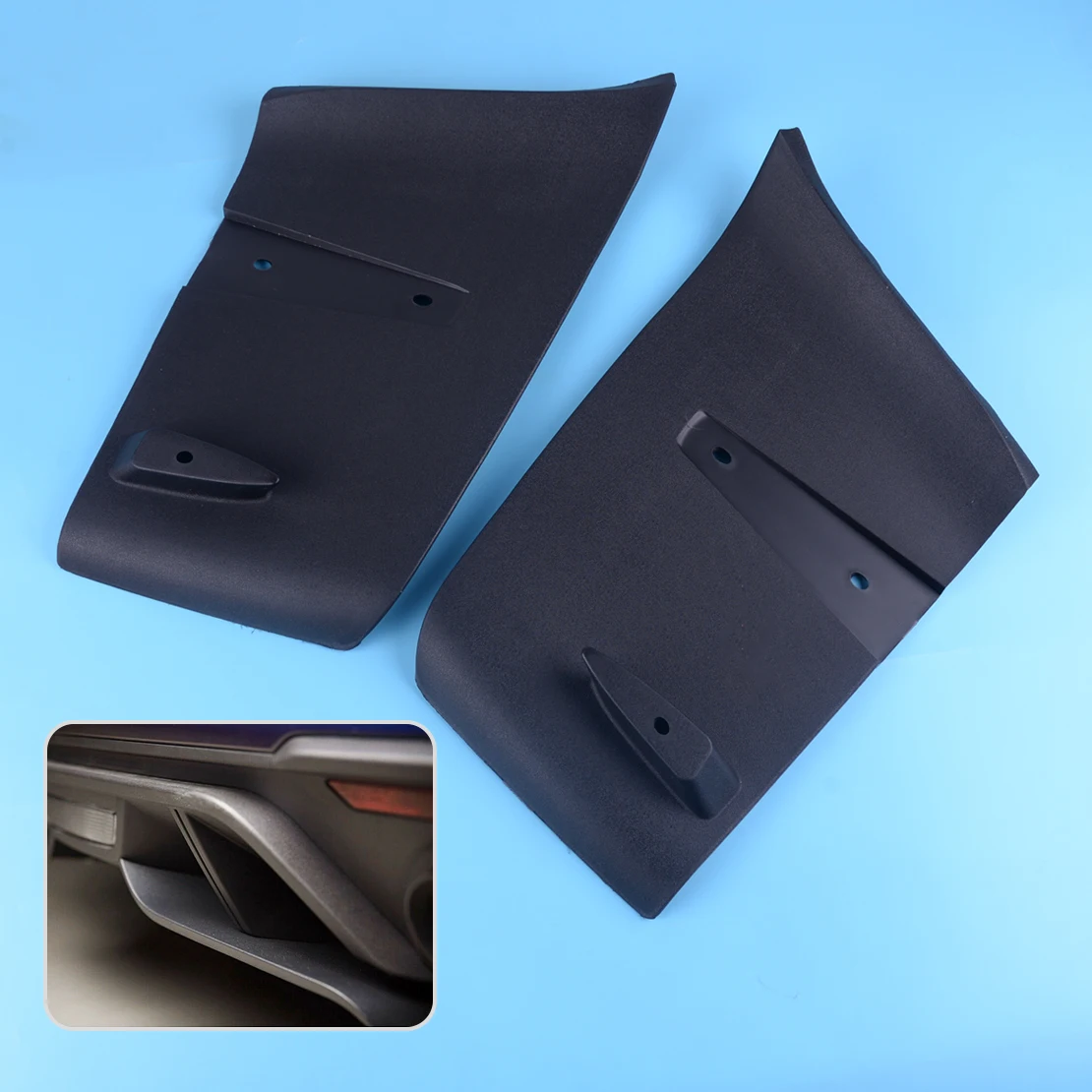 

DWCX Car ABS Rear Bumper Diffuser Valance Aero Foil Cover Kit Fit for Ford Mustang GT 2015 2016 2017 2018 2019