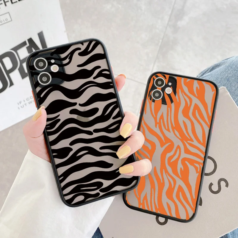 Gimfun Cartoon Zebra Phone Case for IPhone 15 13 12 11 Pro Max Mini 8 7 Plus SE 2020 X XR Xs Max Cow Shockproof Back Cover