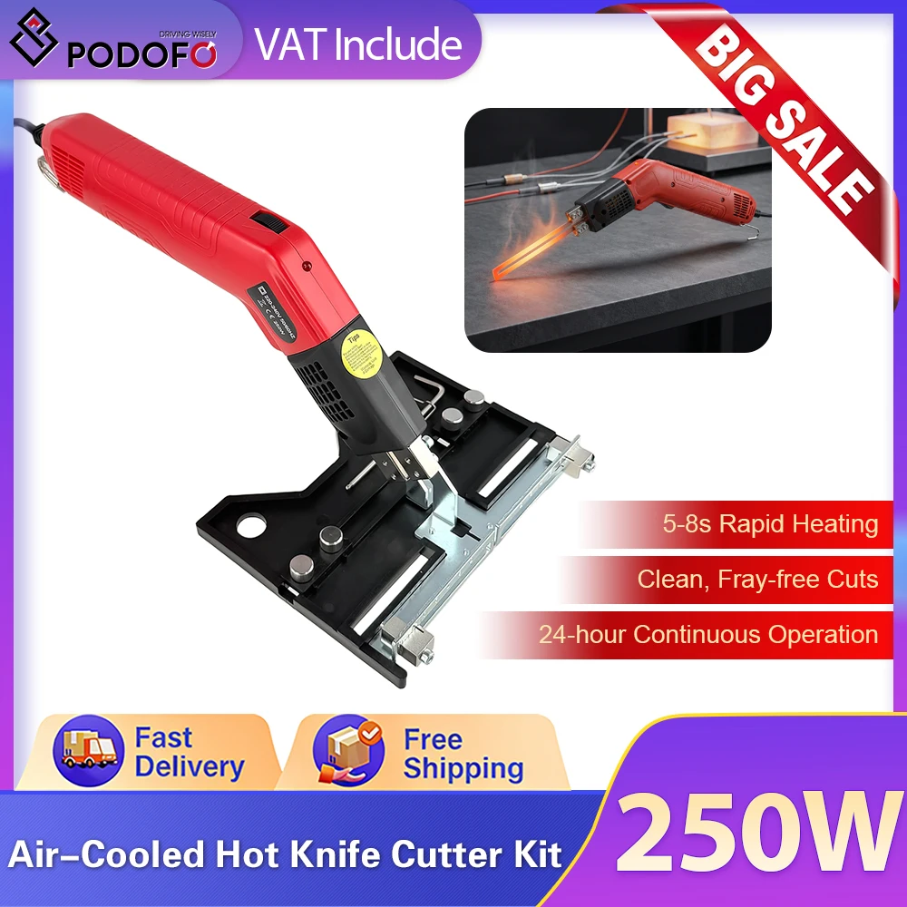 Couteau chauffant électrique 250W à refroidissement par air pour découpe de mousse, rainurage de polystyrène, sculpture de mousse, pour EPS, XPS, caoutchouc