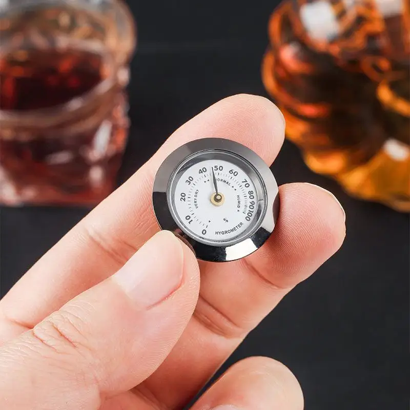 

28mm Hygrometer for Cigar Tobacco Measures Moisture and Humidity Ideal for Humidor Monitoring at Home
