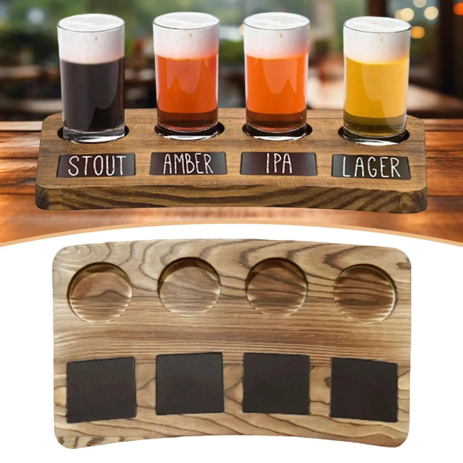 صينية تقديم تذوق البيرة، مجداف طيران محمول قائم بذاته للشرب، هدايا مصنع الجعة المنزلية #2