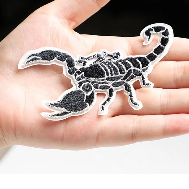 Spider Scorpion Bat Black Animal Self-adhesive Patches For Clothing Applique On Jeans Ironing On Shirt DIY Halloween Repair Hole