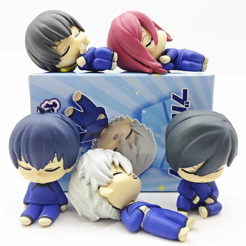 

Anime Blue Lock Figurine 5pcs Sleeping Dolls Isagi Yoichi Nagi Seishiro Chigiri Hyoma Rin Itoshi Yoichi Isagi Figures PVC Toys