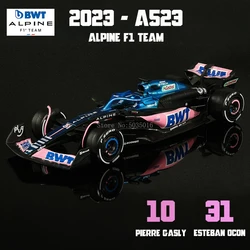 Bburago 1:43 NEW 2023 Alpine F1 Team A523 10# Pierre Gasly 31# Esteban Ocon Formula One Alloy Super Toy Die cast car model