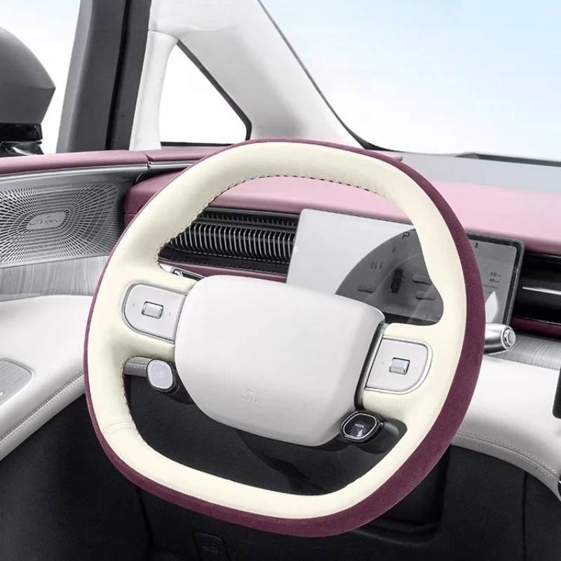 

For XPENG X9 EREV 2026 Hand Sewn Steering Wheel Cover Grip Cover Car Interior Decoration Modification Accessories Supplies Tools
