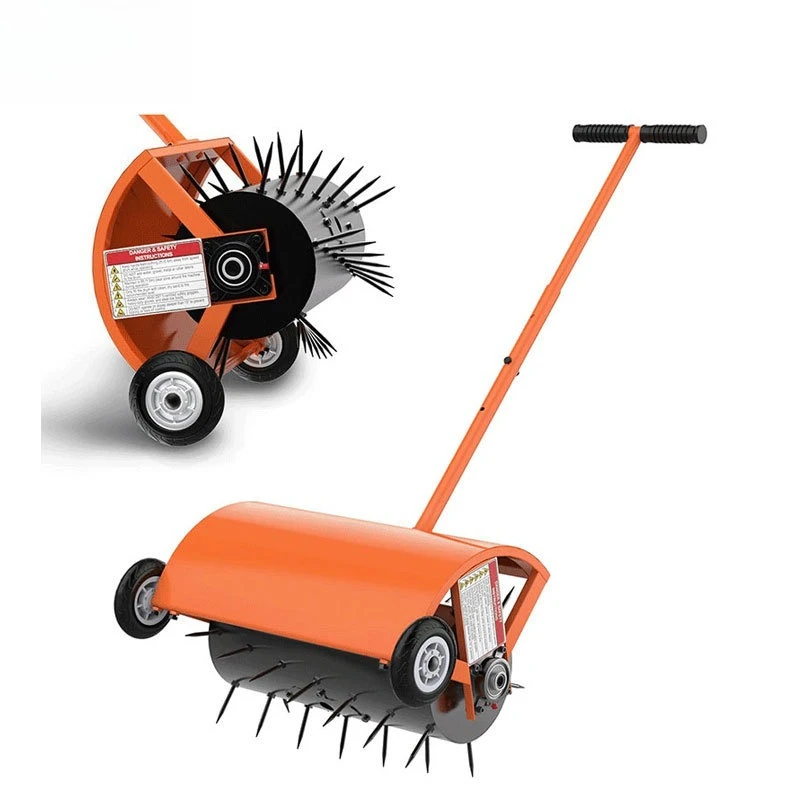 gardening tools, roller-type lawn puncher, removable soil turning tool, looser