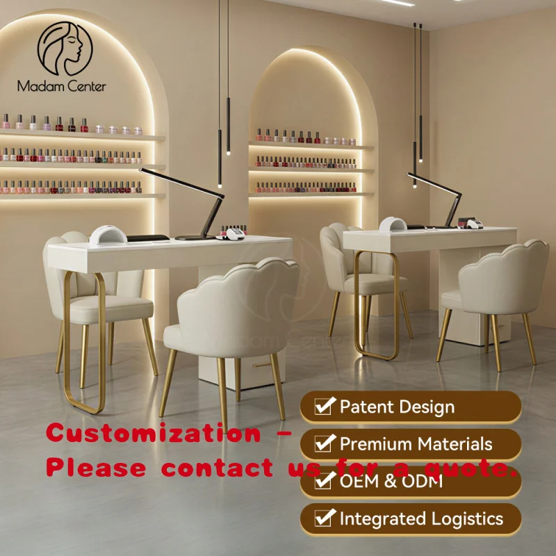 

Многофункциональный маникюрный стол-тумба Custom.Madamcenter Pink Luxury Modern с пылесосом для салонов красоты