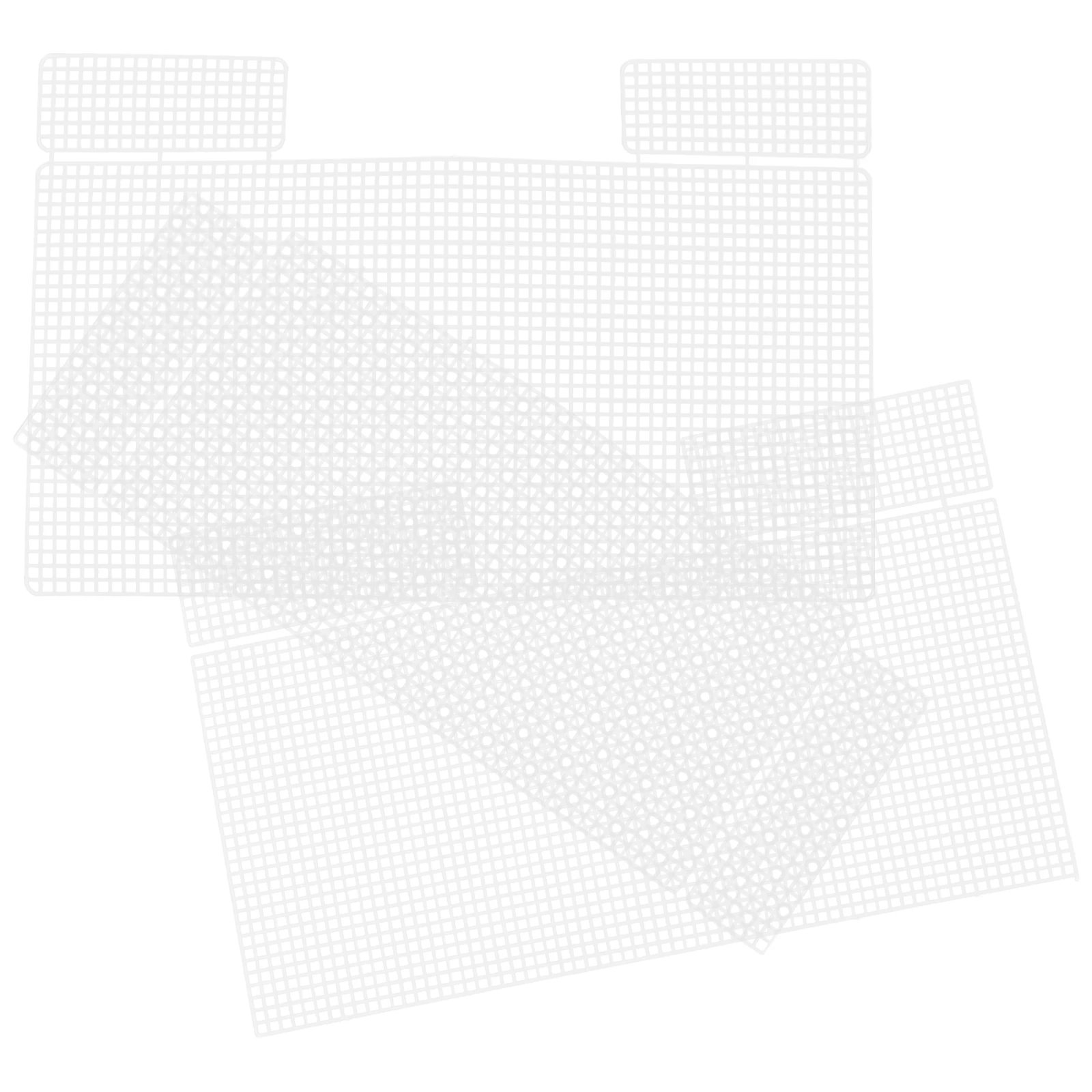 

3pcs DIY Woven Mesh Sheets Material Plastic Canvas Storage Bag Craft Supplies Clear Tote Sewing Accessories