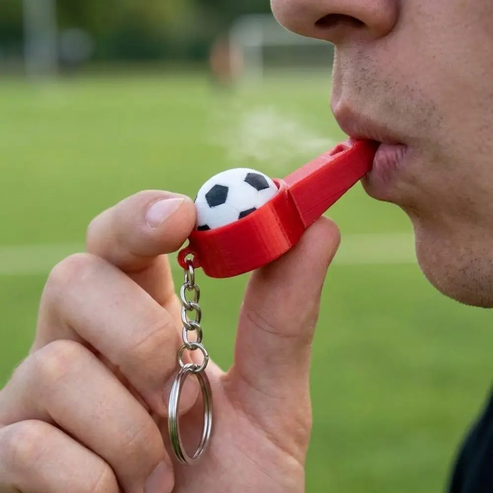 Football 3D Printed Clicker Ball Keychain Simulated Funny Sports Ball Clicker Plastic Mini Push Button Fidget Key Ring