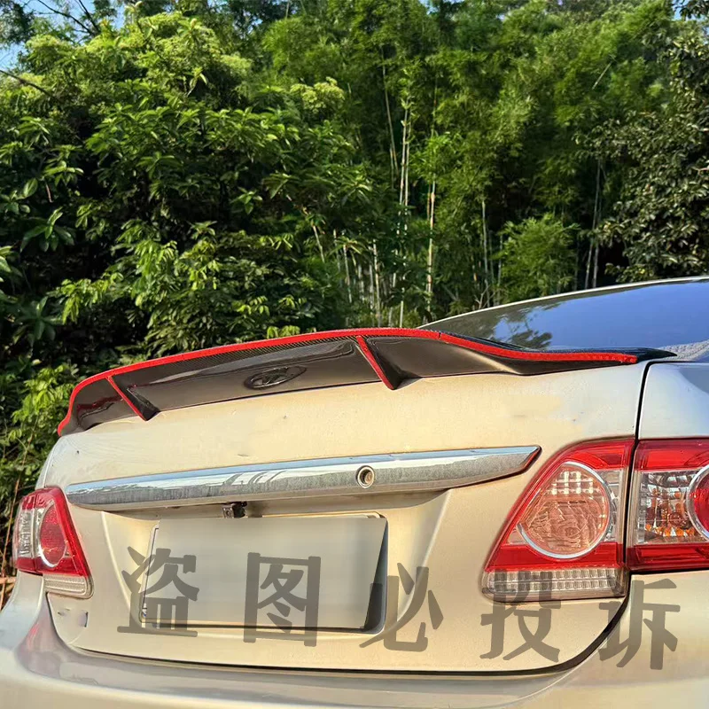 

For toyota 2009-2013 GT Corolla spoiler 100% carbon fiber material rear wing luggage compartment lid black luggage R style