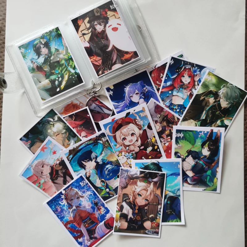 20 משחק אנימה יח'\סט השפעה כרטיס תמונה potocard hd מודפס מיני אלבום תמונות ספר keychains