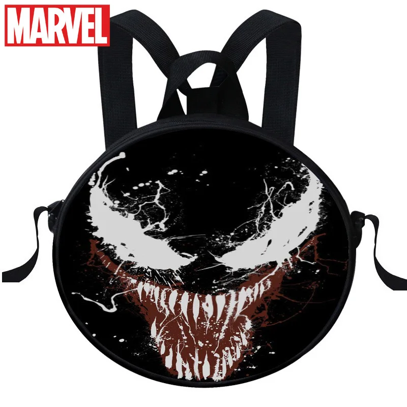 Marvel Latest Movie Venom 3 Student Lunch Bag Personalized Round Children's Outdoor Travel Storage Bag Kindergarten School Bag