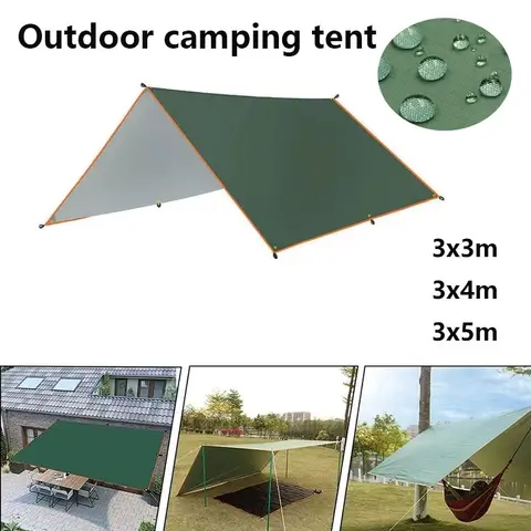 5x3m 4x3m 3x3m Markis Vattentät Presenning Tält Skugga Ultralätt Trädgårdstak Solskydd Utomhus Camping Turist Strand Solskydd 10 best sales Sun Shelter-stranden - №4