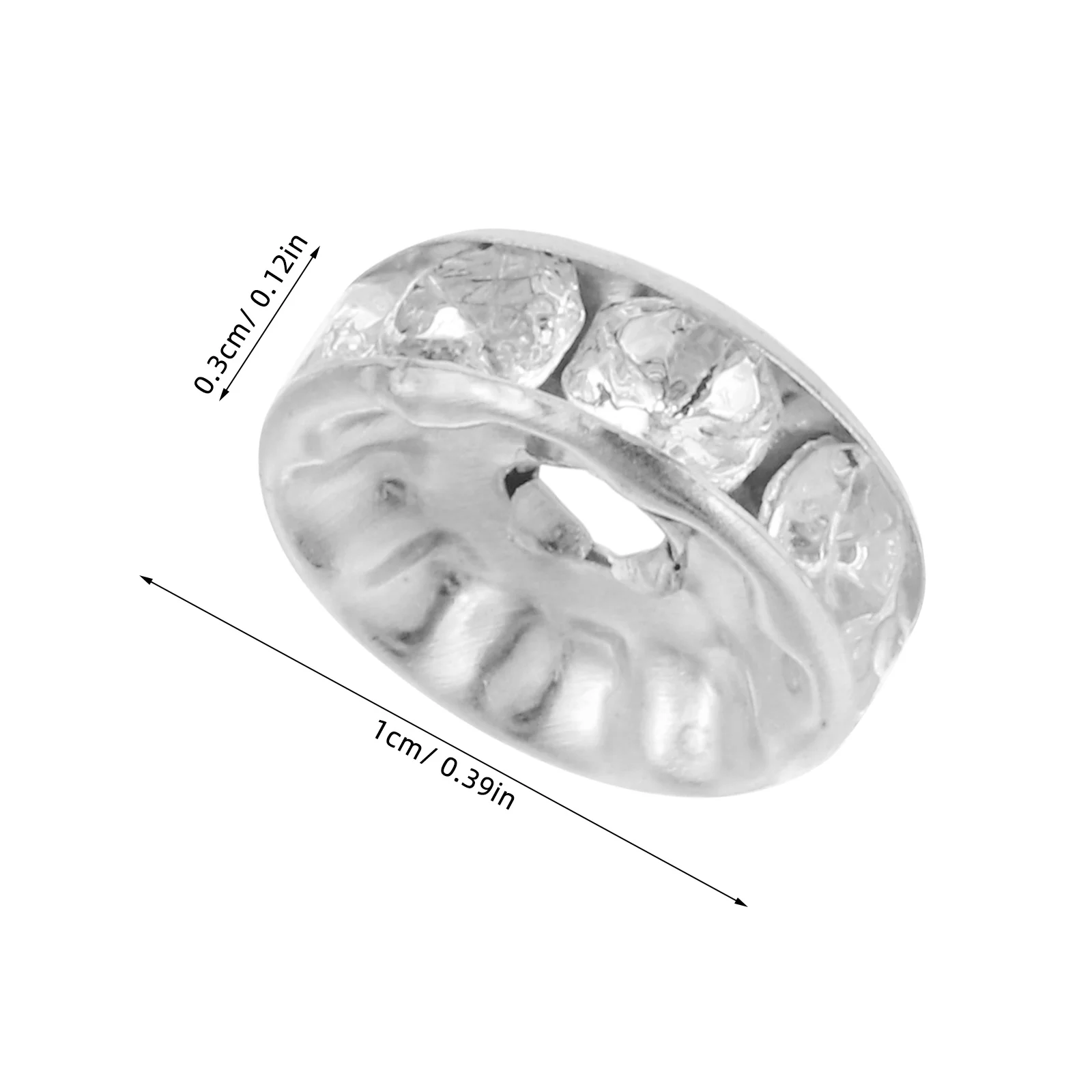 200 قطعة من خرز حجر الراين Rondelle خرز فضفاض متألق مقاس عالمي لصنع المجوهرات إكسسوارات قلادة القرط