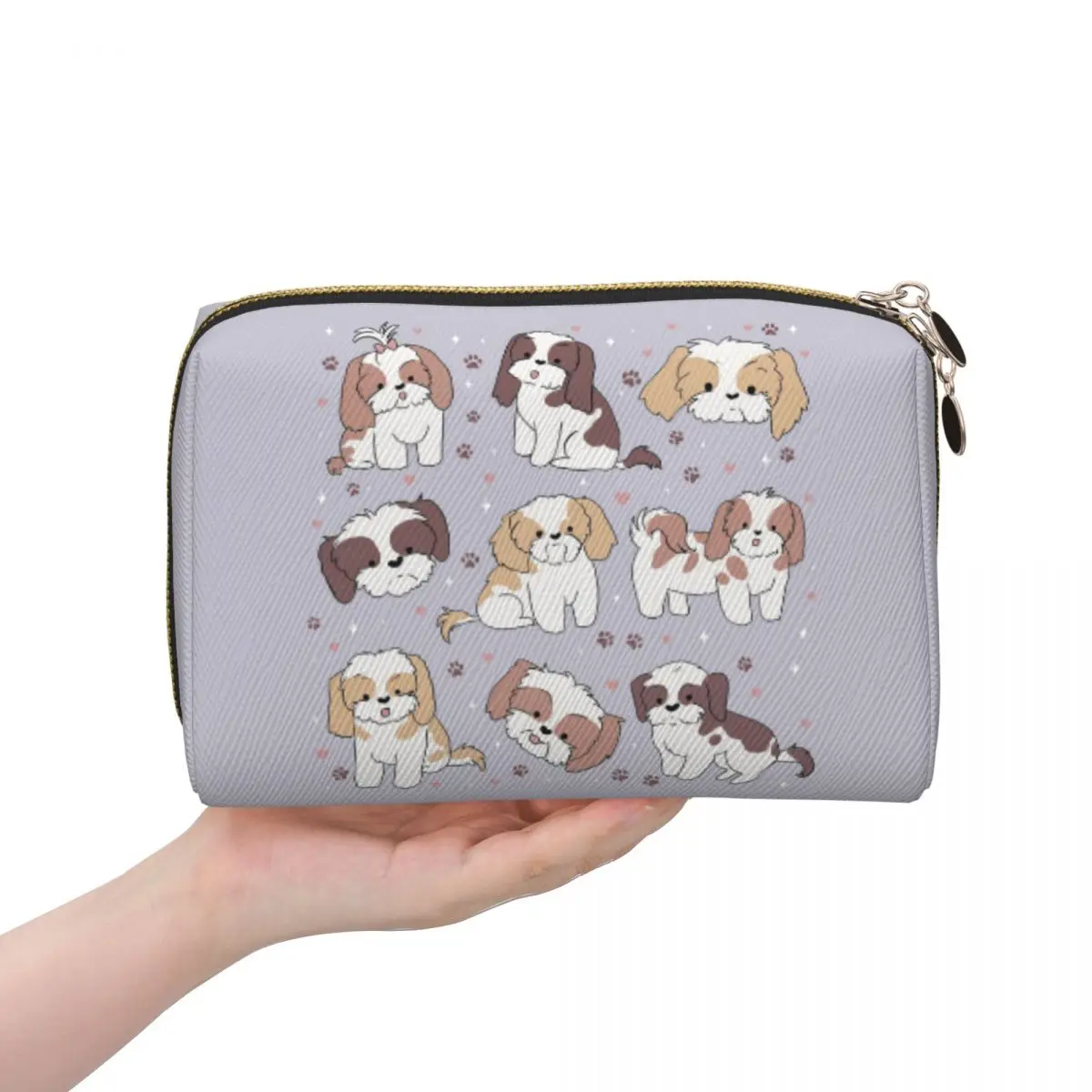 

Shih Tzu Dog женская косметичка дорожный органайзер для макияжа сумка для хранения туалетных принадлежностей Dopp Kit Box