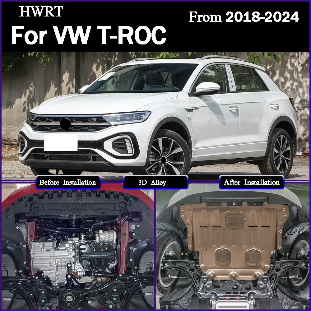 

For VW T-ROC 2018-2024 1.2T 1.4T Higher Quality Alloy Under Engine Guard Mudguard Board Splash Shield Mud Fender Plate Panel
