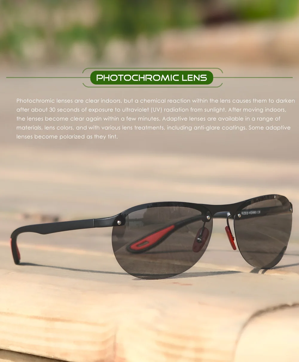 KDEAM Ultraleichte polarisierte Sonnenbrille für Herren, sportlich, elastisches TR90-Material, große Größe, 63 mm Linsenbreite, Angelbrille – Detail 1