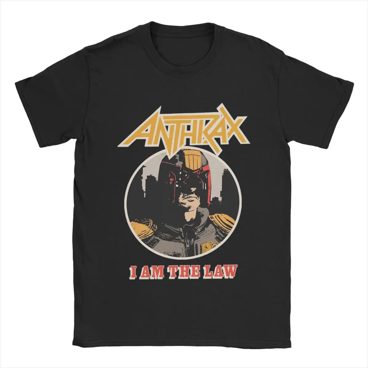 Men T-Shirts Anthrax Band Leisure Pure Cotton Tees Short Sleeve T Shirt Crew Neck Clothing Printed