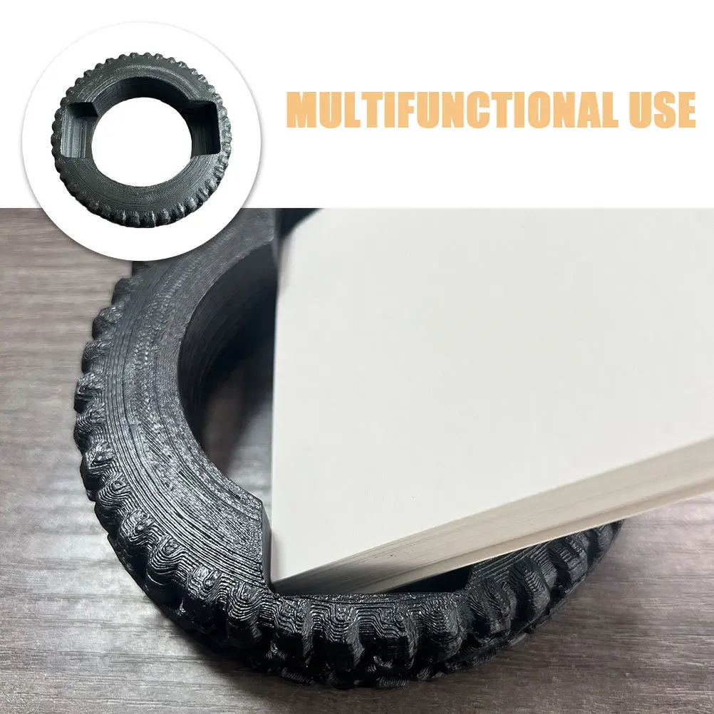 Creative Tire Shaped Business Card Holder Resin Crafted Long Lasting Durability Perfect for Car Lovers and Office Use