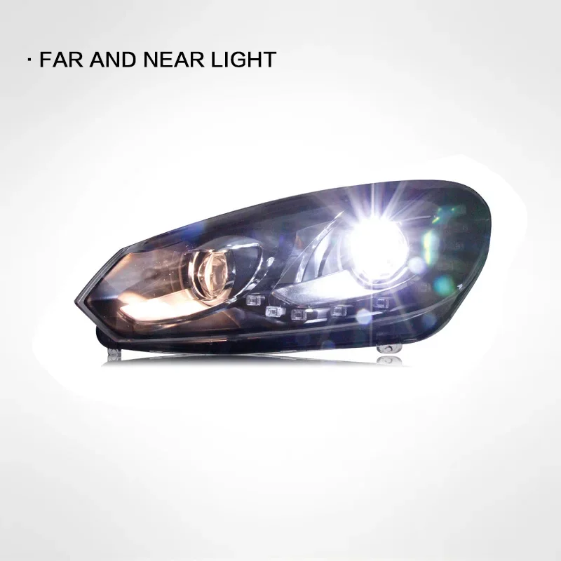 

Car LED Headlight Light Assemblies For VW Golf 6 2010-2012 Auto Fog DRL Brake Turn Signal Lamp Plug and Play