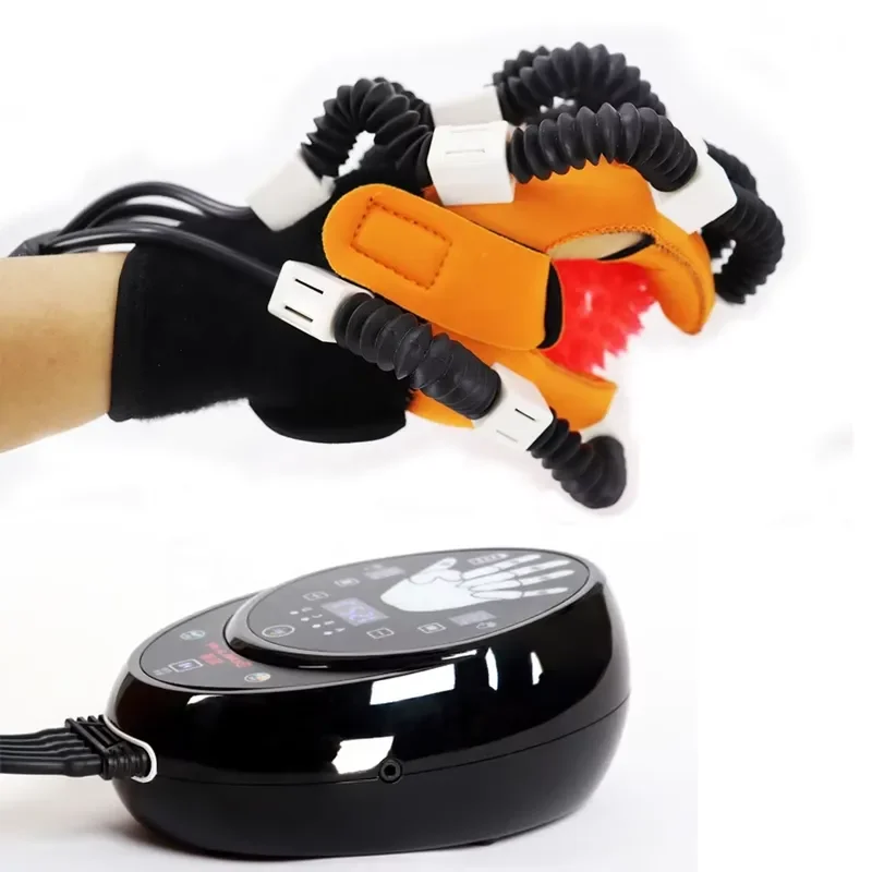 Rechargeable Hand Rehabilitation Robot Gloves Portable Mirror Therapy Compression Massage for Stroke Recovery Hand Function