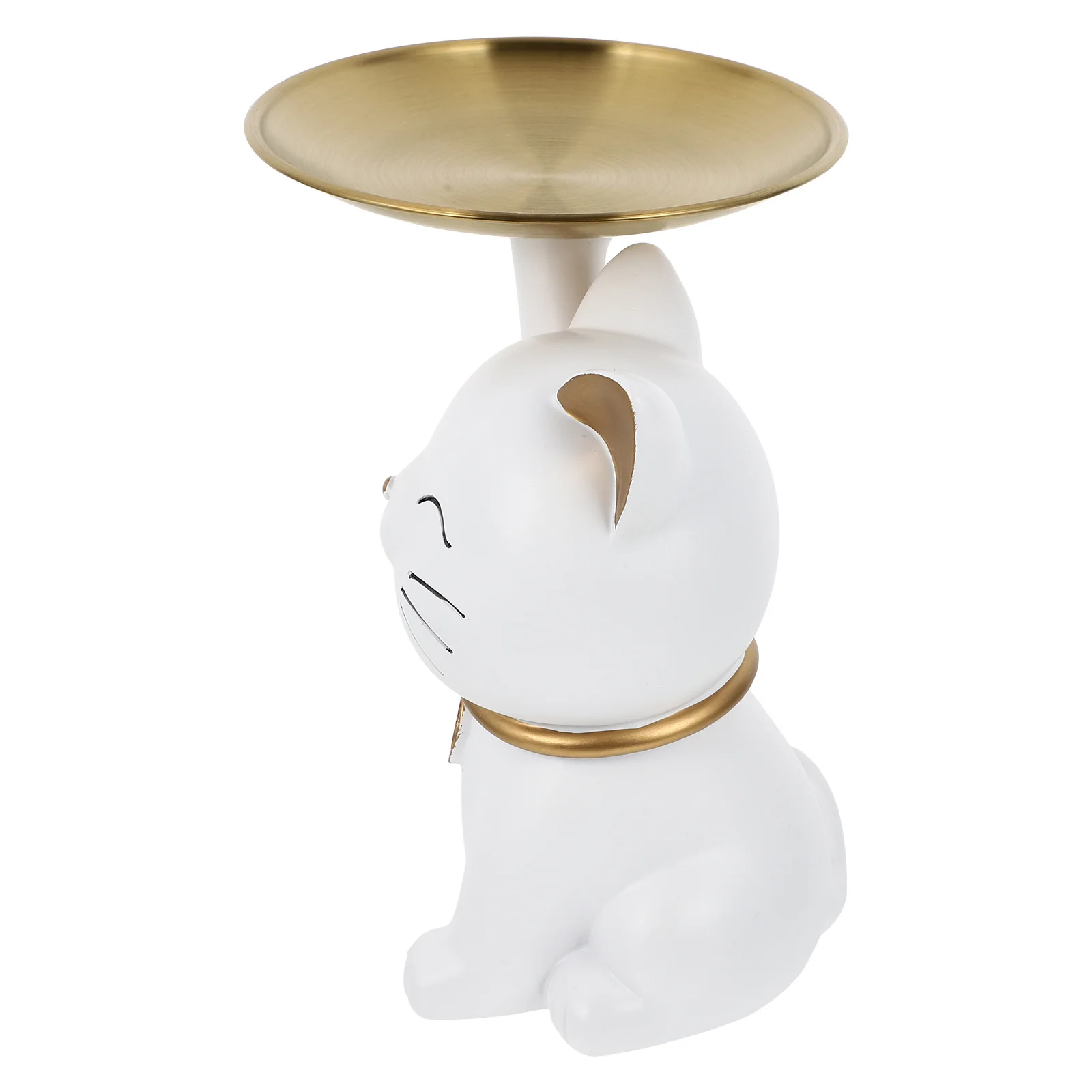 

1Pcs Fortune Cat Desktop Storage Container White Creative Home Decoration Snack Display Holder Office Ornament